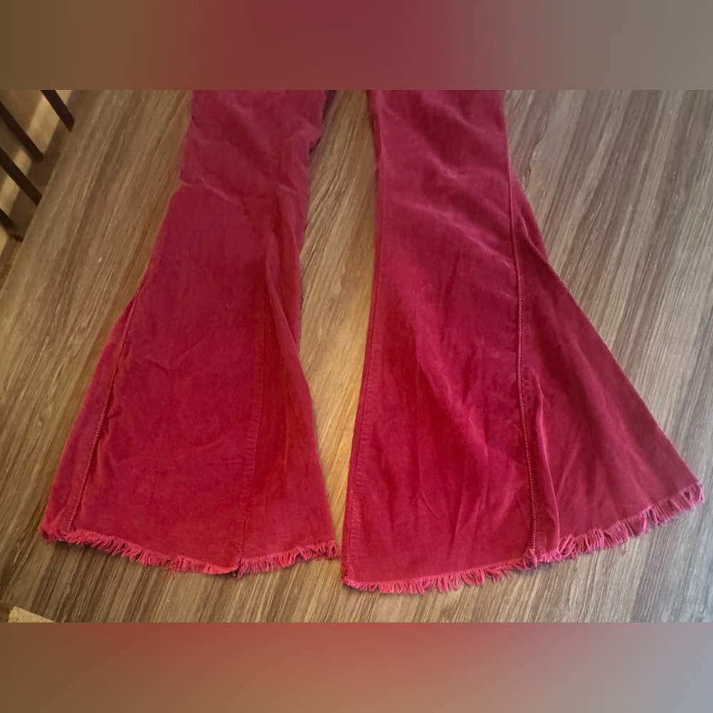 Stylish Burgundy Flare Pants - Picture 5 of 9